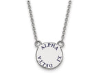 LogoArt Sterling Silver Alpha Xi Delta Extra Small Enameled Pendant Necklace With 18 Inch