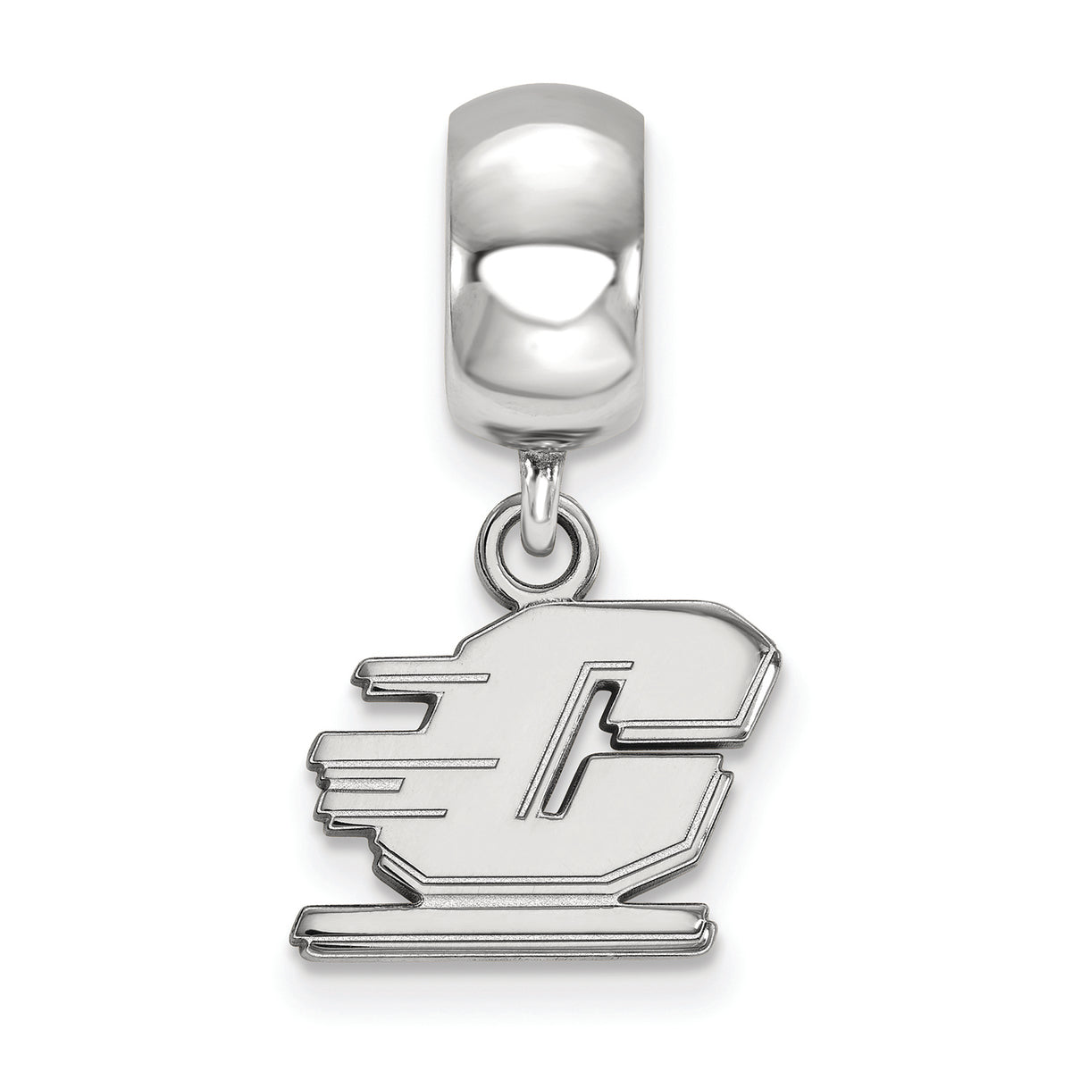 LogoArt Sterling Silver Central Michigan University Bead Charm Charm Xs Dangle Bead Charm