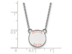 LogoArt Sterling Silver Delta Zeta Extra Small Enameled Pendant Necklace With 18 Inch