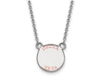 LogoArt Sterling Silver Delta Zeta Extra Small Enameled Pendant Necklace With 18 Inch