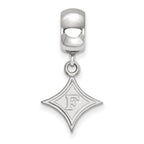 LogoArt Sterling Silver Furman University Bead Charm Charm Small Dangle Bead Charm