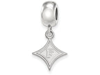 LogoArt Sterling Silver Furman University Bead Charm Charm Small Dangle Bead Charm