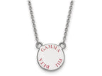 LogoArt Sterling Silver Gamma Phi Beta Extra Small Enameled Pendant Necklace With 18 Inch