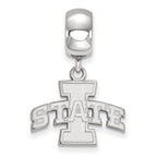 LogoArt Sterling Silver Iowa State University Bead Charm Charm Small Dangle Bead Charm