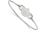 LogoArt Sterling Silver Toronto Maple Leafs Small Ctr Wire Bangle