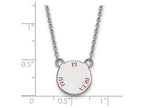 LogoArt Sterling Silver Pi Beta Phi Extra Small Enameled Pendant Necklace With 18 Inch