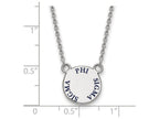 LogoArt Sterling Silver Phi Sigma Sigma Extra Small Enameled Pendant Necklace With 18 Inch