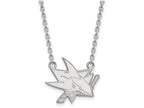 LogoArt Sterling Silver San Jose Sharks Large Pendant Necklace