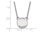 LogoArt Sterling Silver Sigma Kappa Extra Small Enameled Pendant Necklace With 18 Inch