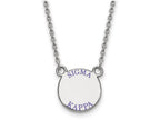 LogoArt Sterling Silver Sigma Kappa Extra Small Enameled Pendant Necklace With 18 Inch