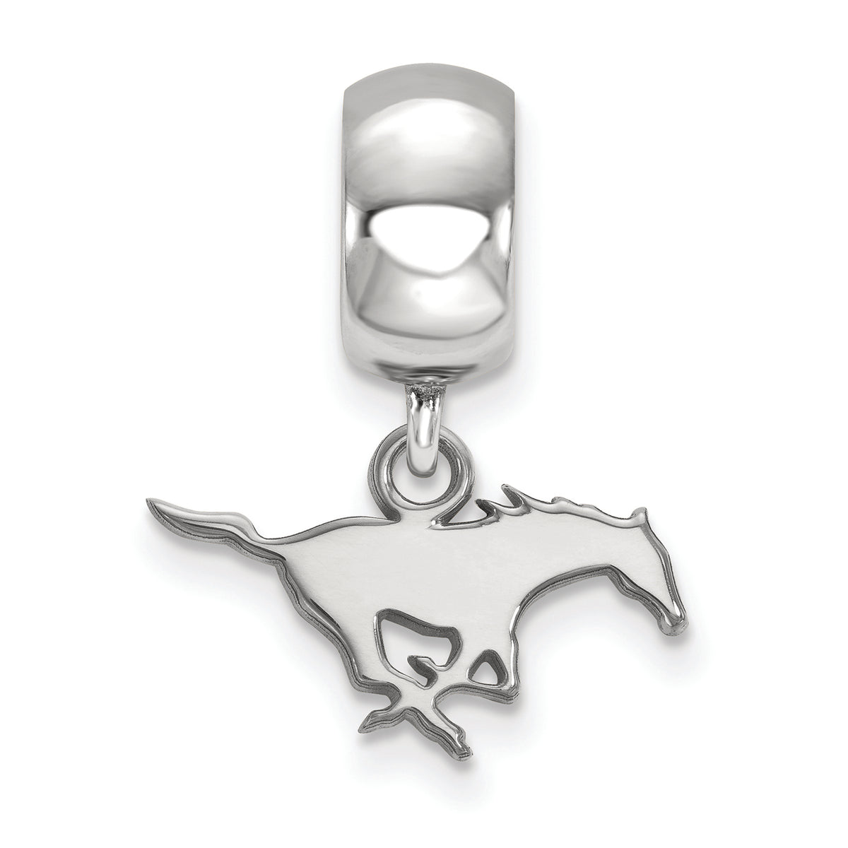 LogoArt Sterling Silver Southern Methodist University Bead Charm Charm Xs Dangle Bead Charm