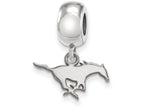 LogoArt Sterling Silver Southern Methodist University Bead Charm Charm Xs Dangle Bead Charm