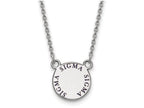 LogoArt Sterling Silver Sigma Sigma Sigma Extra Small Enameled Pendant Necklace With 18 Inch