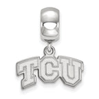 LogoArt Sterling Silver Texas Christian University Bead Charm Charm Xs Dangle Bead Charm