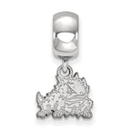 LogoArt Sterling Silver University Of Kansas Pendant Necklace In Football