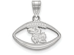 LogoArt Sterling Silver University Of Kansas Pendant Necklace In Football