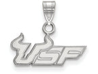 LogoArt Sterling Silver University Of South Florida Small Pendant Necklace