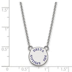 LogoArt Sterling Silver William And Mary Large Enamel Disc Necklace