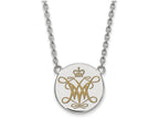 LogoArt Sterling Silver William And Mary Large Enamel Disc Necklace