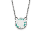 LogoArt Sterling Silver Zeta Tau Alpha Extra Small Enameled Pendant Necklace With 18 Inch