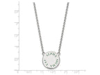 LogoArt Sterling Silver Alpha Sigma Tau Small Enameled Pendant Necklace With 18 Inch