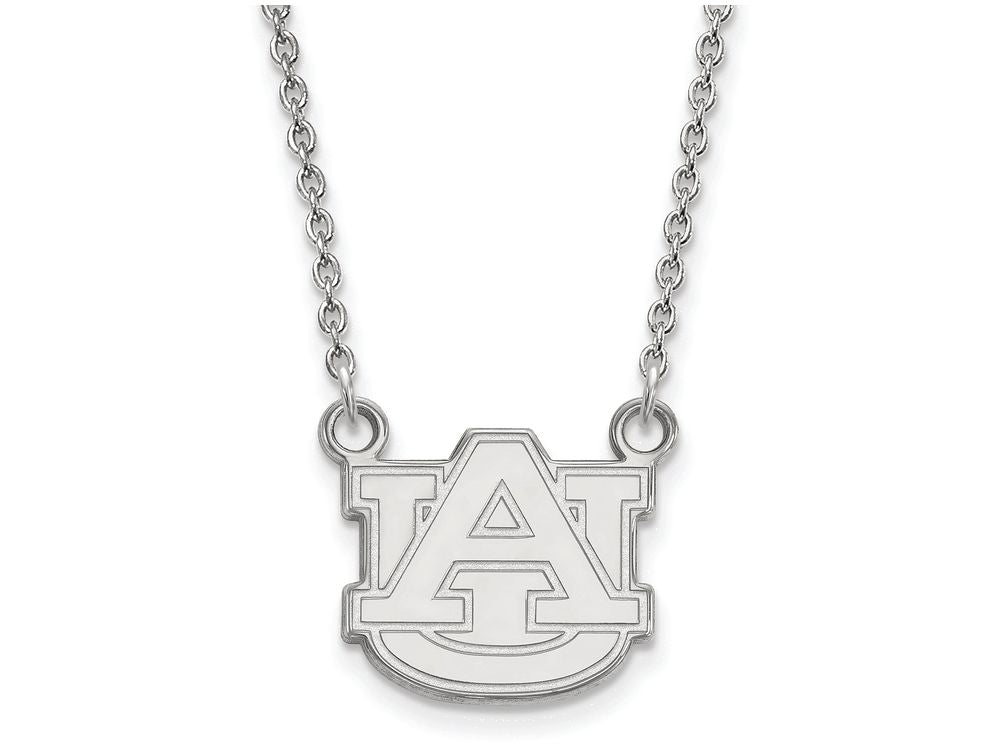 LogoArt Sterling Silver Auburn University Small Pendant Necklace