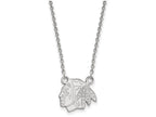 LogoArt Sterling Silver Chicago Blackhawks Small Pendant Necklace