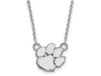 LogoArt Sterling Silver Clemson University Small Pendant Necklace
