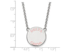 LogoArt Sterling Silver Delta Gamma Small Enameled Pendant Necklace With 18 Inch