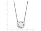 LogoArt Sterling Silver Delta Phi Epsilon Small Enameled Pendant Necklace With 18 Inch