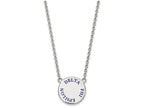LogoArt Sterling Silver Delta Phi Epsilon Small Enameled Pendant Necklace With 18 Inch