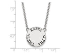 LogoArt Sterling Silver Kappa Alpha Theta Small Enameled Pendant Necklace With 18 Inch