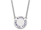 LogoArt Sterling Silver Kappa Kappa Gamma Small Enameled Pendant Necklace With 18 Inch
