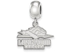 LogoArt Sterling Silver Longwood University Bead Charm Charm Small Dangle Bead Charm
