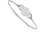 Logoart 925 Sterling Silver Edmonton Oilers Small Center Wire Bangle