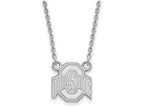 LogoArt Sterling Silver Ohio State University Small Pendant Necklace
