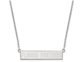 Logoart 925 Sterling Silver Florida Panthers Small Bar Necklace
