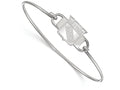 LogoArt Sterling Silver New York Rangers Small Ctr Wire Bangle