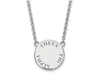 LogoArt Sterling Silver Theta Phi Alpha Small Enameled Pendant Necklace With 18 Inch