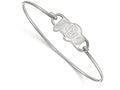 LogoArt Sterling Silver University Of Colorado Small Ctr Wire Bangle