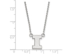 LogoArt Sterling Silver University Of Illinois Small Pendant Necklace