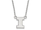 LogoArt Sterling Silver University Of Illinois Small Pendant Necklace