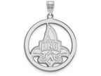 LogoArt Sterling Silver University Of New Orleans L Pendant Necklace In Circle