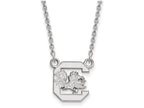 LogoArt Sterling Silver University Of South Carolina Small Pendant Necklace