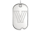 LogoArt Sterling Silver Villanova University Large Dog Tag Pendant Necklace