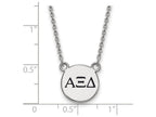 LogoArt Sterling Silver Alpha Xi Delta Extra Small Enameled Pendant Necklace With 18 Inch