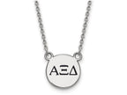 LogoArt Sterling Silver Alpha Xi Delta Extra Small Enameled Pendant Necklace With 18 Inch