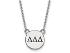 LogoArt Sterling Silver Delta Delta Delta Extra Small Enameled Pendant Necklace With 18 Inch