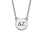LogoArt Sterling Silver Delta Zeta Extra Small Enameled Pendant Necklace With 18 Inch