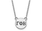 LogoArt Sterling Silver Gamma Phi Beta Extra Small Enameled Pendant Necklace With 18 Inch